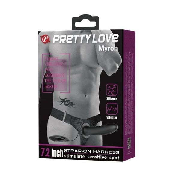 Страпон Чоловічий з вібрацією Pretty Love "Myron" BW-022056 Sex Aura | Зображення 8