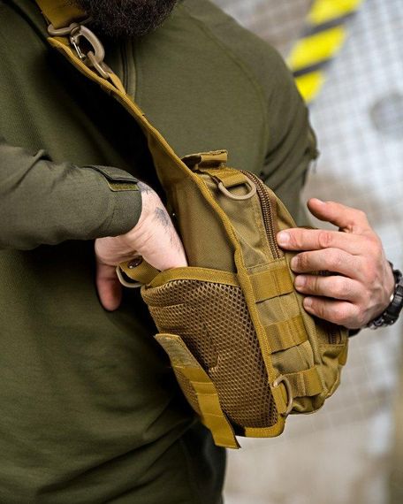 Тактична дорожня сумка нагрудна laser койот ПП4625 | Зображення 5