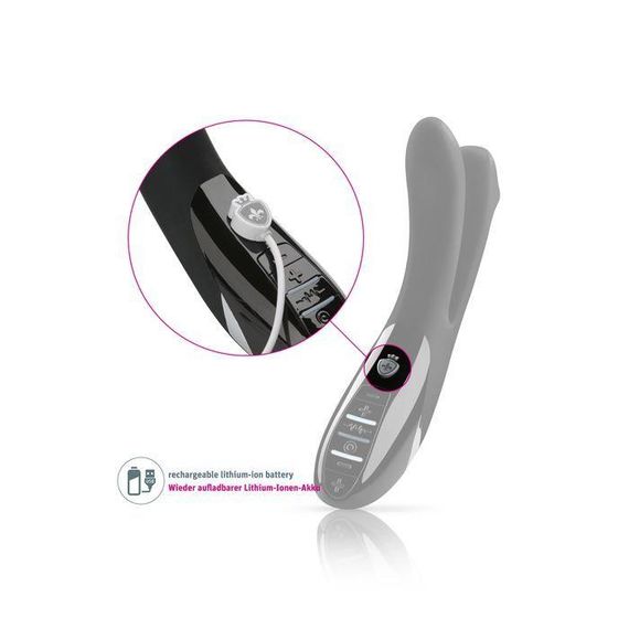 Вібратор подвійний з електростимуляцією Mystim Tingling Aparte eStim Black, міостімулятор sexstyle | Зображення 4