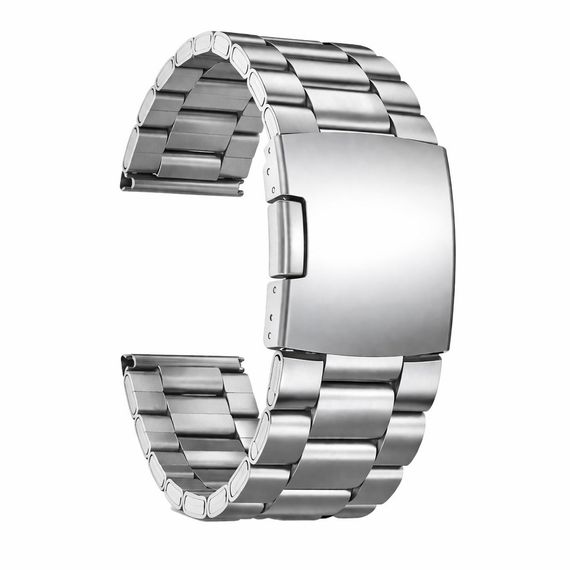Металевий браслет Awarder 016/017 Silver 22 мм для годинника сріблястий