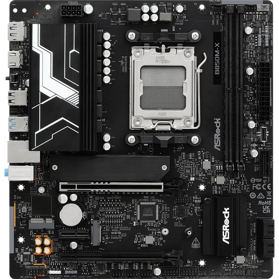 ASRock B850M-X R2.0 (AM5/B850, 2*DDR5, PCIex16, HDMI/DP, 4xSATA,2xM.2, 2.5GLan, mATX) | Зображення 4