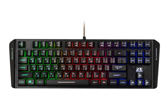 Клавиатура игровая 2E GAMING KG355 LED 87key USB Black Ukr (2E-KG355UBK)