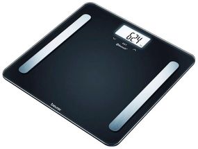 Ваги підлогові Beurer , 180кг, 2хААА в комплекті, скло, чорний (BF_600_PURE_BLACK)