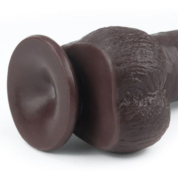 Фаллоимитатор - Sliding-Skin Dual Layer Dong 9" Black sexstyle | Зображення 2