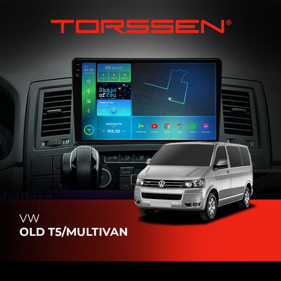 Штатна магнітола Torssen 2K VW Old T5/Multivan F10432 4G Carplay DSP
