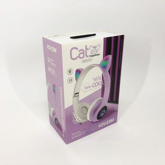 Детские наушники котик Cat VZV 23M / Беспроводные наушники cat ear / Наушники детские QX-616 с ушками | Зображення 2