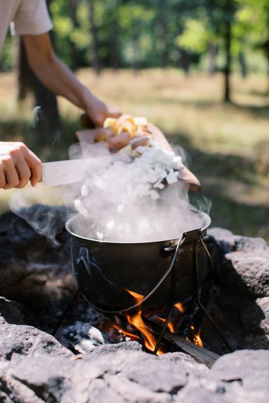 Казанок туристичний Tribe Fire Pot 5,4л сталевий великий, Похідний казан трайб з підставкою, Казанок для походу компанією | Зображення 3