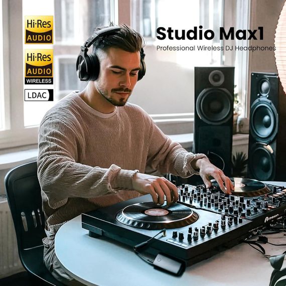 Гарнітура OneOdio Studio Max 1, Bluetooth, Hi-Res Wireless/LDAC +3,5мм/6,35мм Audio