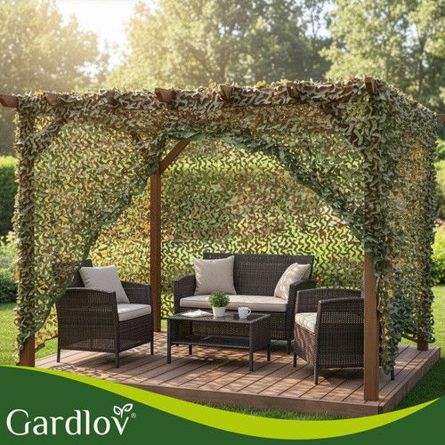 Камуфляжна маскувальна сітка 2x5 м Gardlov 27383 + 100 шт. стяжок | Зображення 6