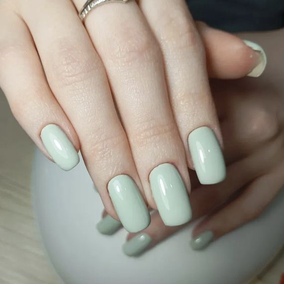 Гель-лак для нігтів Bee Nails 067 (сіро-зелений) 8мл | Зображення 1