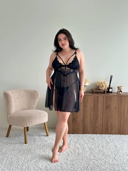 Пеньюар PLUS SIZE із трусиками | Зображення 9