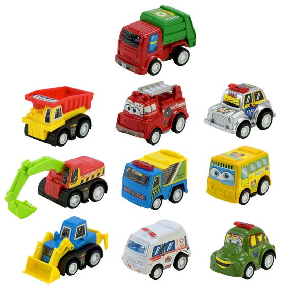 Ігровий набір машинок Mini Cartoon Car 5857 у наборі 10 шт | Зображення 2