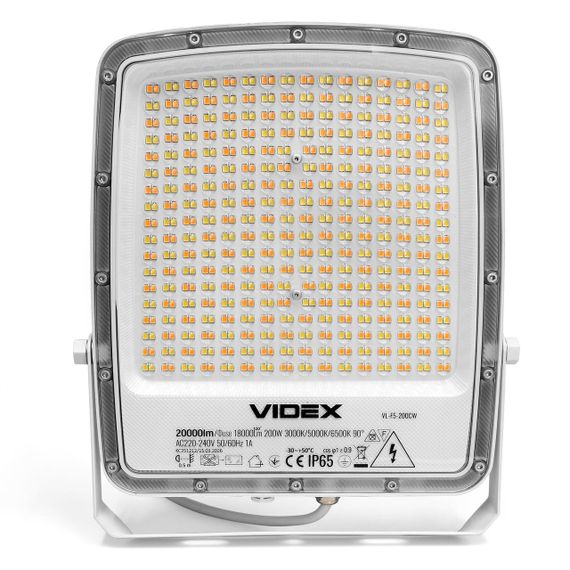 Світлодіодний прожектор VIDEX F5 200W 3000-5000-6500K 230V White (VL-F5-200CW) | Зображення 1