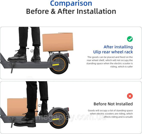Багажник для электросамоката для Segway Ninebot Max G30 G30D G30E G30LP | Зображення 2