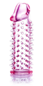 Подовжувальна насадка-презерватив із шипами Boss Series прозора sexstyle