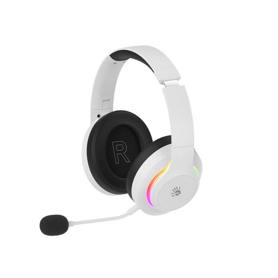 Гарнітура ігрова бездротова Bloody GR520 (White) з RGB підсвічуванням, білий колір | Зображення 2