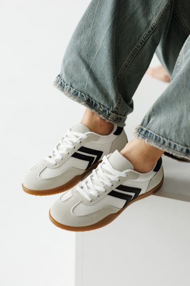 Кеди жіночі 591418 Білі сірі 36 37 38 39 40 41 | Зображення 6