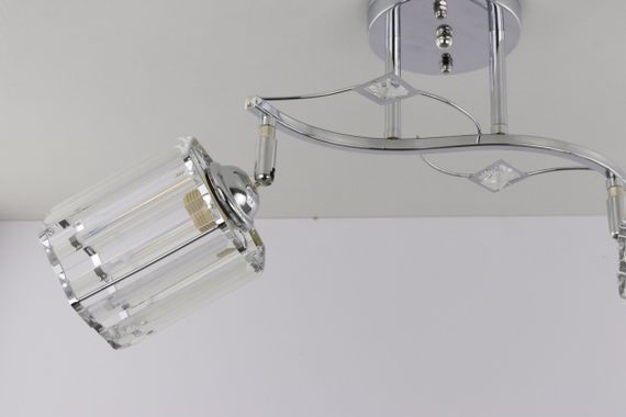 Люстра стельова на 2 лампочки 25543 Хром 30х18х55 см. | Зображення 1