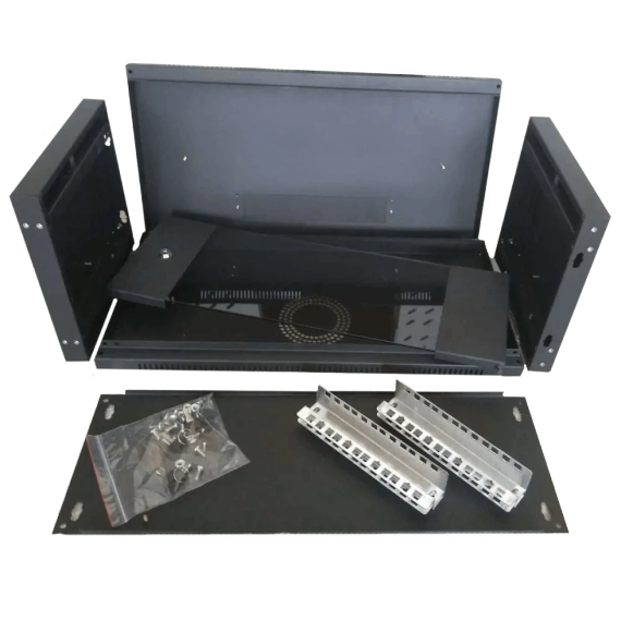 Hypernet WMNC-350-4U-FLAT-BLACK Шафа коммутаційна настінна розбірна чорна - Серверні шафи | Зображення 1