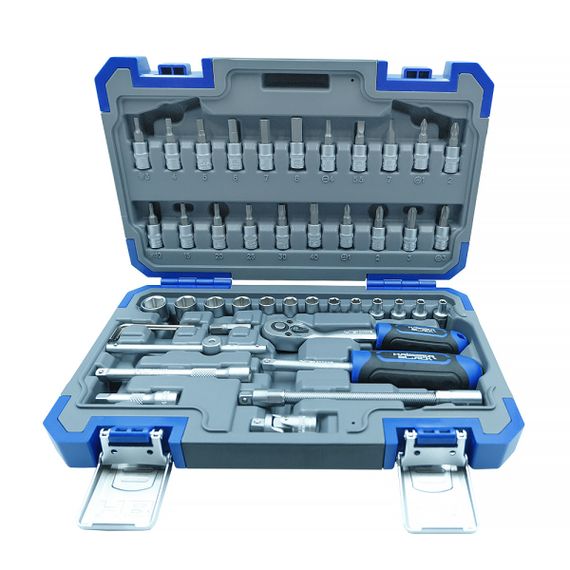 Набор инструментов профессиональный 1/4" 46 ед. Haisser BLACK 70256 | Зображення 1