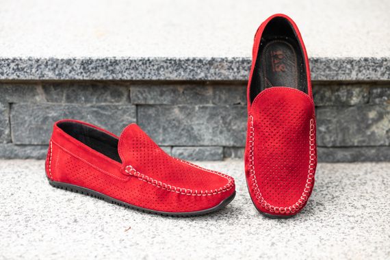Вражаючі червоні мокасини 39 розмір | Зображення 1