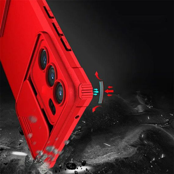 Чохол Kickstand із захистом камери для Oppo A16 / A54s колір Червоний | Зображення 4