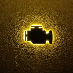 Панно декоративне картина на стіну Check Engine LED підсвітка 300х195 acr-p000117