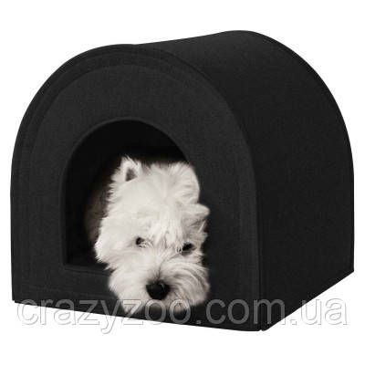 Будиночок для собак та котів Barksi Hutka чорна 40x40x40 2513 | Зображення 1