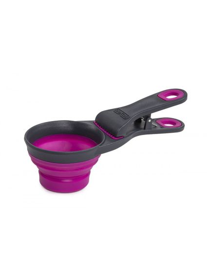 Мерный стакан для корма Dexas Collapsible KlipScoop складной на клипсе 120 мл пурпурный