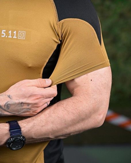 Тактична футболка 5.11 coyot/black ПП7649 | Зображення 3