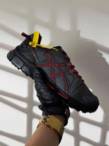 Кросівки ASICS Gel-Kahana 8 GTX All Black Grey Red весна / осінь A4539 43 | Зображення 2