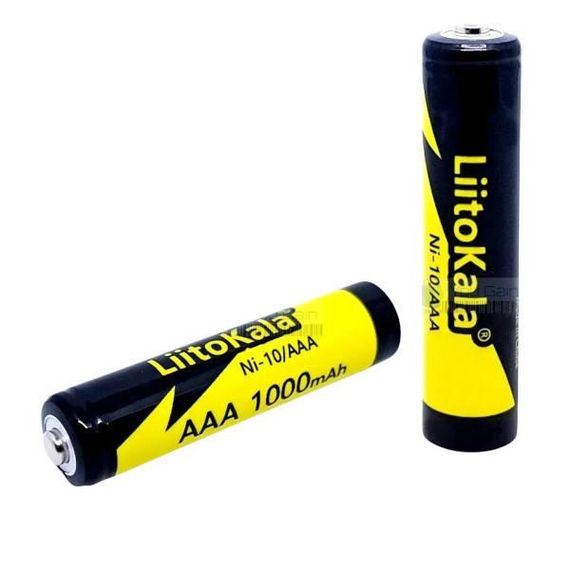 Акумулятор ААА 1.2V 1000mAh LiitoKala Ni-10/AAA Чорний з жовтим