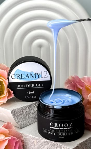 Гель для нарощення нігтів Crooz Creamy gel 12 (світло-блакитний) 15мл | Зображення 2