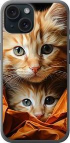 Чохол на iPhone 15 Котики 2 із силікону FCh_008367