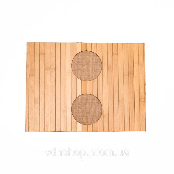 Сервировочный коврик бамбук 39х29, подставка для посуды деревянная HB-40-5