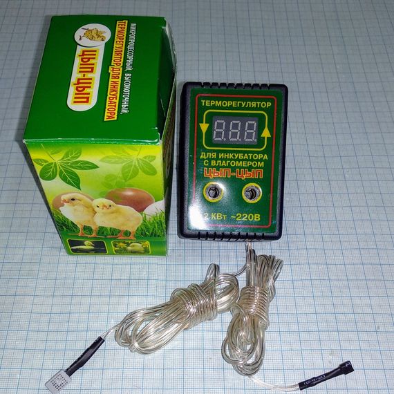 Терморегулятор "Цип-Цип" цифровий з вологоміром для інкубатора 2кВт/220В | Зображення 2