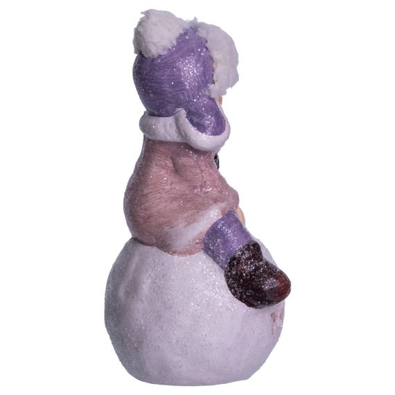 Новорічна фігурка з підсвіткою Дівчинка на сніговій кулі з фарфору 8×7×16 (см) новорічний декор для дому, квартири на подарунок | Зображення 2