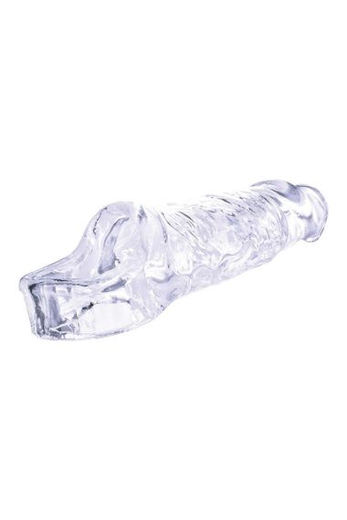 Насадка на пеніс реалістична NMC Ice Crystals Collection з віброкулею та пультом, прозора Sex Aura | Зображення 3
