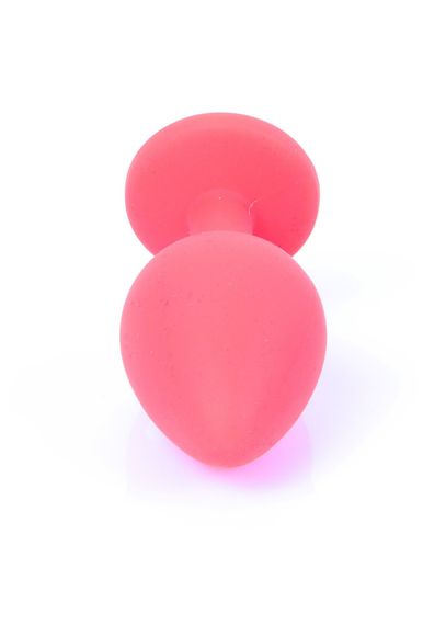 Анальна пробка - Jewellery Silicone Red Plug M Blue | Зображення 5