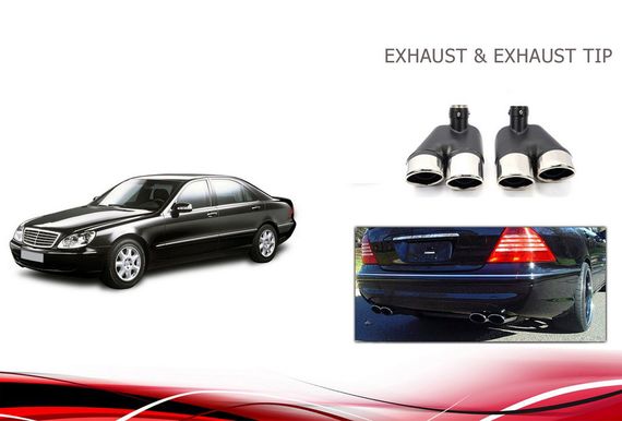 Насадки на глушник V1 (2 шт) для Mercedes S-сlass W220 | Зображення 4