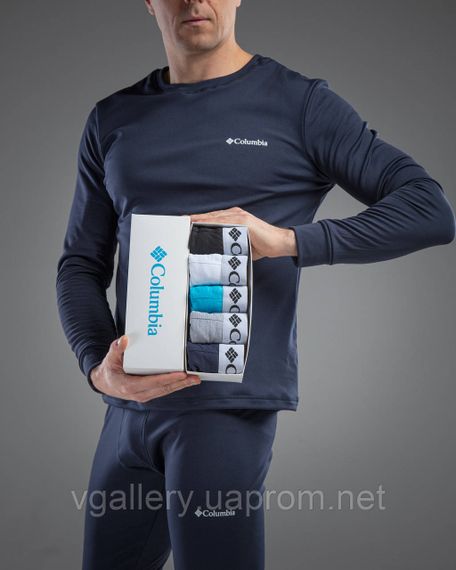 Набір трусів Columbia, подарунковий комплект трусів Коламбія в коробці на 2-5 штук, білизна Columbia 2-5 шт