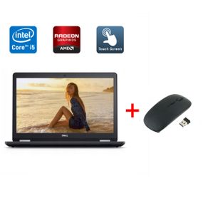 Ноутбук Dell Latitude E5570 / 15.6" (1920x1080) IPS Touch / Intel Core i5-6300U (2 (4) ядра по 2.4 - 3.0 GHz) / 16 GB DDR4 / 256 GB SSD / AMD Radeon R7 M360, 2 GB DDR3, 64-bit / WebCam / Windows 10 б/в + Подарунок Бездротова миша / USB