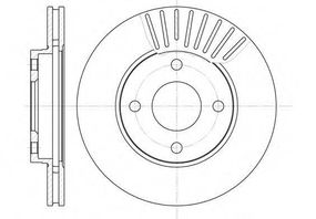 Диск гальмівний FORD FIESTA, FOCUS, MAZDA 2, передн., вент. (вир-во REMSA) REMSA 657510 на FORD FIESTA Mk IV (JA_, JB_)