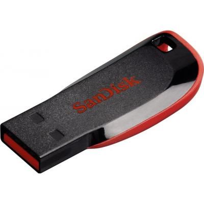 USB флеш накопичувач SanDisk 64GB Cruzer Blade Black/red USB 2.0 (SDCZ50-064G-B35) | Зображення 2