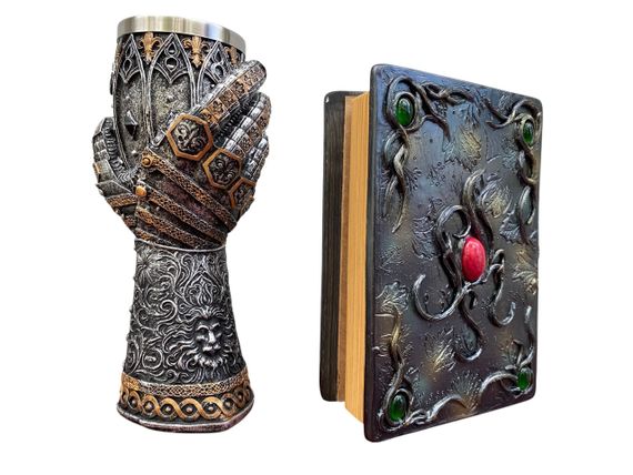 Подарунковий набір Келих 3D Рука з Левом і Блокнот 3D «Лісовий Гримуар Лиси» | Зображення 1