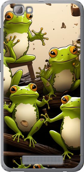 Чехол на ZTE A610 Жабки "5656u-433-17620"