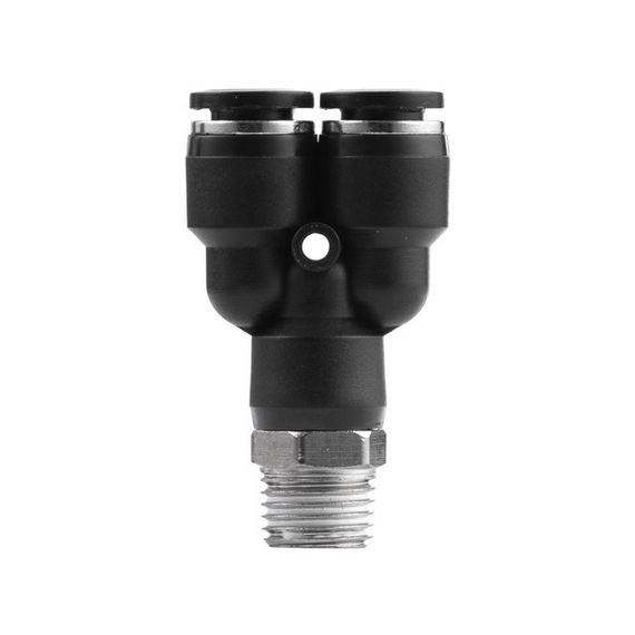 Цангове з'єднання Y-подібне для поліуретанових та ін. шлангів 8*8 мм, 1/4" зовн. різьба INTERTOOL PT-2377 | Зображення 2