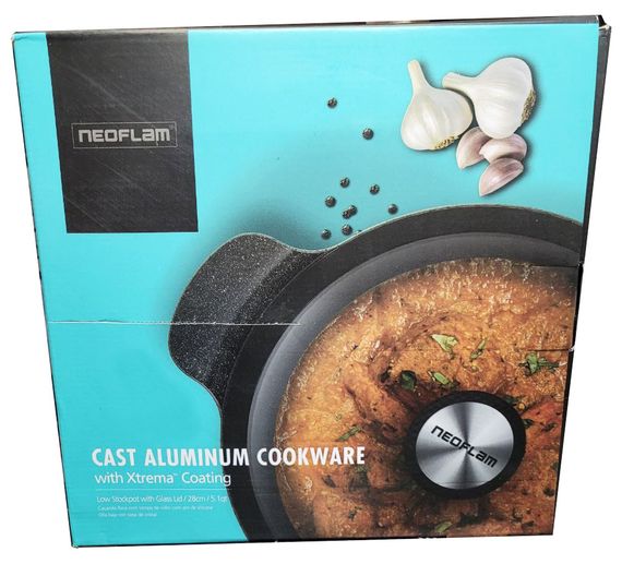 Каструля преміум класу зі скляною кришкою Neoflam EK-OT-L28I Light Marble з мармуровим покриттям 28см | Зображення 6