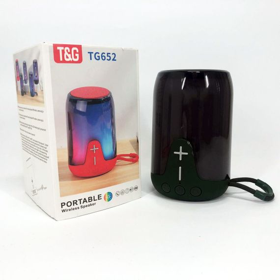 Портативна колонка TG652 5W з RGB підсвічуванням та ремінцем. TZ-733 Колір: зелений | Зображення 7