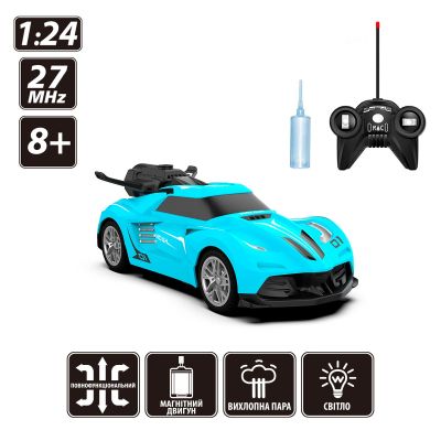 Радиоуправляемая игрушка Sulong Toys Spray Car - Sport (голубой, 1:24, свет, функция туман) (SL-354RHBL) | Зображення 6